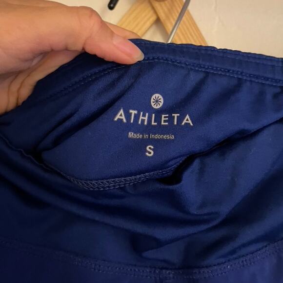 Athleta Shorts Women's Small Cobalt Blue Running Zipper Pockets Activewear - Picture 3 of 7